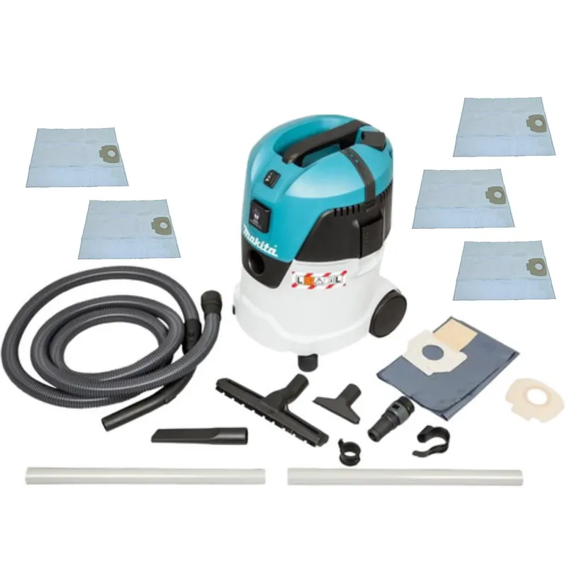 Makita VC2512L Aspirateur de chantier - 1000W - Classe L - 18L incl. sac à poussière Nilfisk synthétique (5pcs)