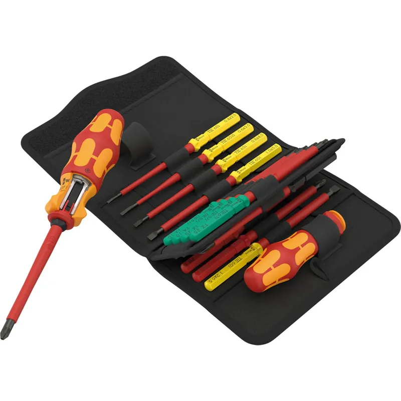 Wera 05006618001 Set d‘embouts interchangeables Kraftform Kompakt VDE 17 RA 1 de 17 pièces dans un étui