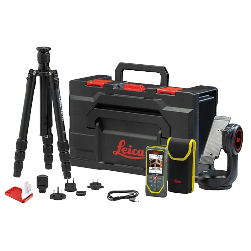 Leica Disto X6 P2P Ensemble de télémètres avec trépied dans la valise - Bluetooth - 250m - IP65