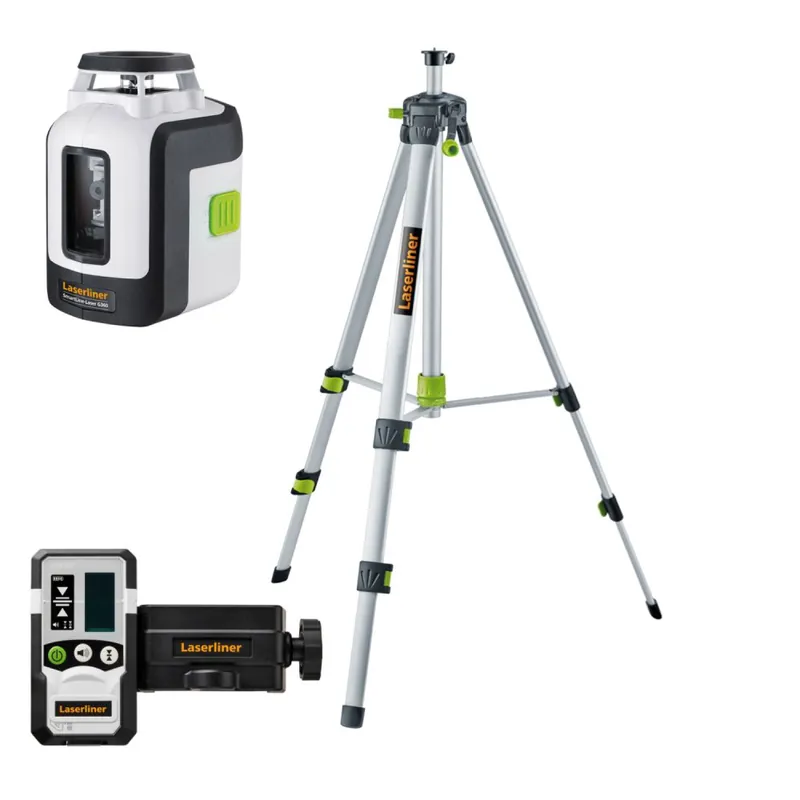 Laserliner SmartLine - Laser Set 360 avec trépied et récepteur en sac - vert - 30m - 2 lignes