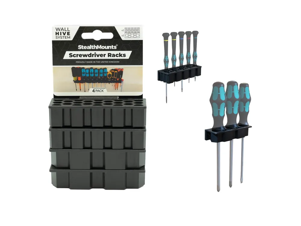 StealthMounts WH-BLK-SD-4 Supports muraux pour outils - Noir - 4 pièces
