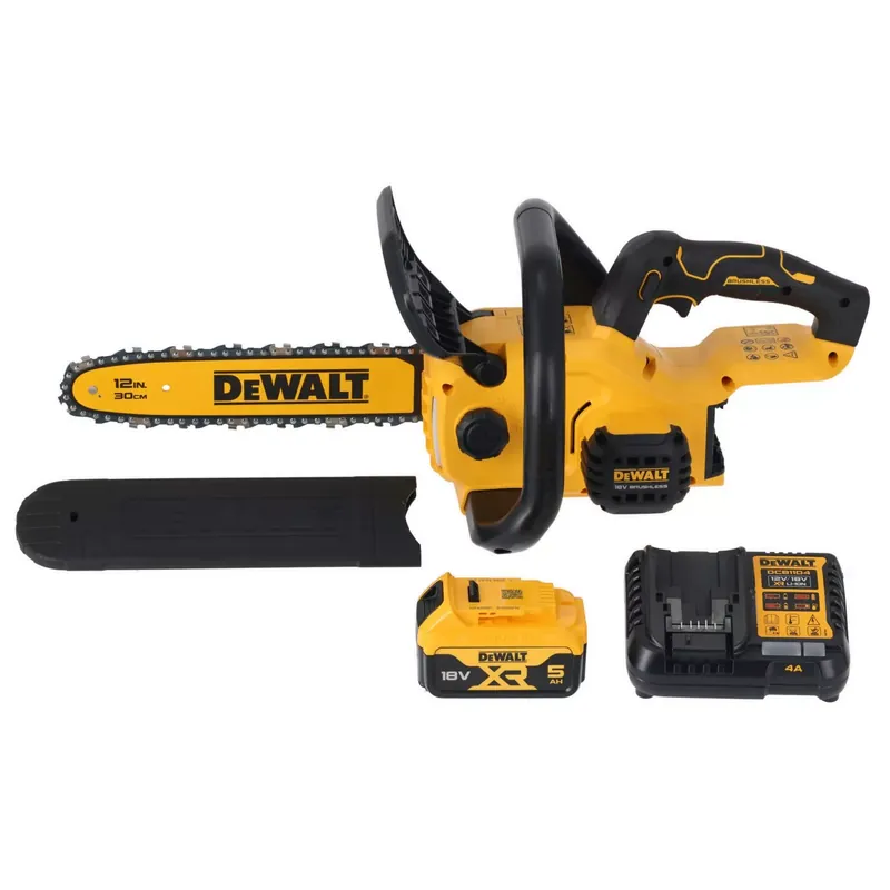 DeWALT DCMCS565P1-QW Kit tronçonneuse compacte à batterie Li-Ion 18V XR (1x 5,0 Ah) - 30 cm