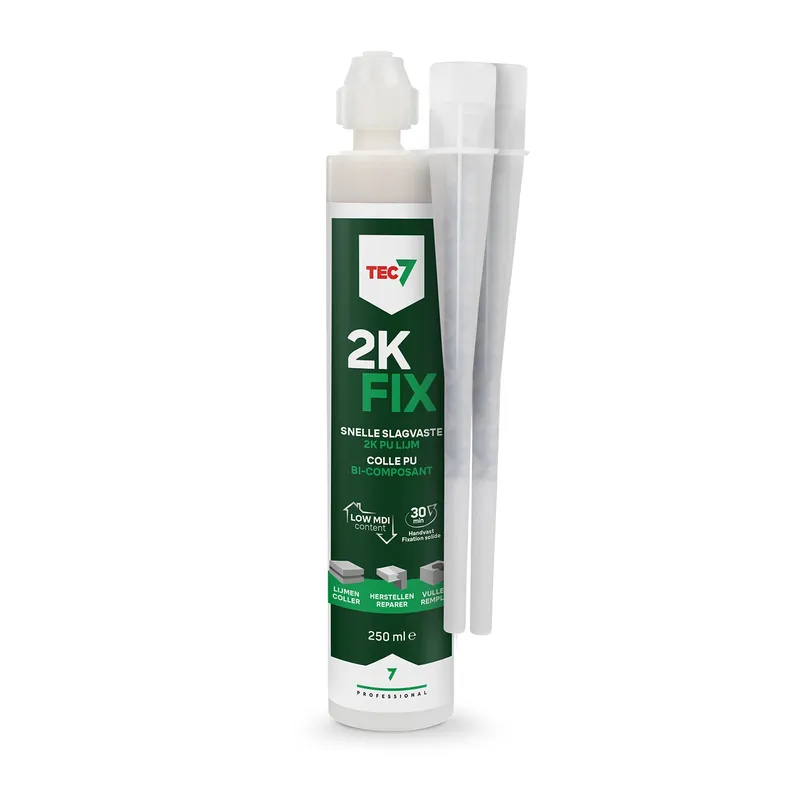 TEC7 591536000 591536000 2K-Fix - Cartouche d‘adhésif PU 2k à résistance rapide aux chocs - 250ml