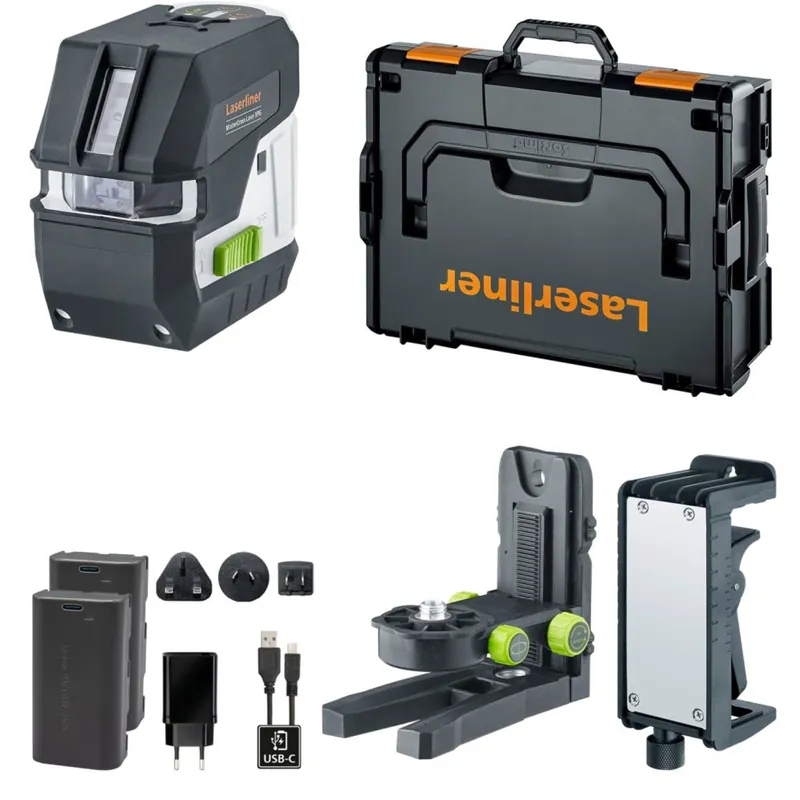 Laserliner MasterCross XPG Pro Laser à lignes croisées dans L-Boxx - 4 lignes - vert - 55 m - IP64