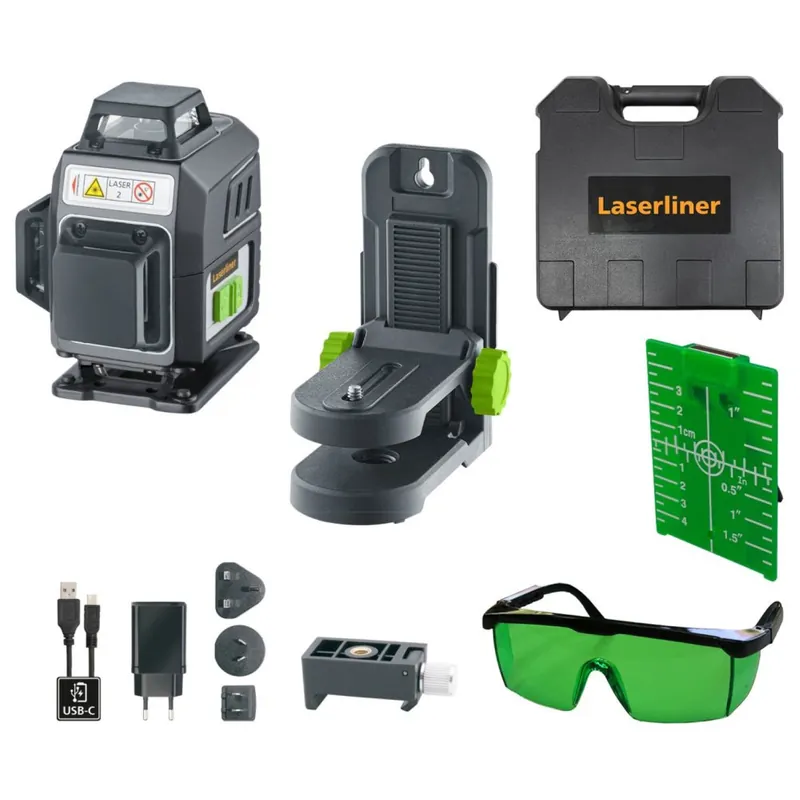Laserliner PocketPlane-Laser 4G Laser à lignes croisées dans un coffret - 4 lignes - vert - 30 m