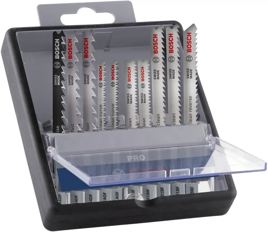 Bosch 2607011941 PRO Jeu de 10 lames de scie pour bois dur et stratifié en cassette Robustline