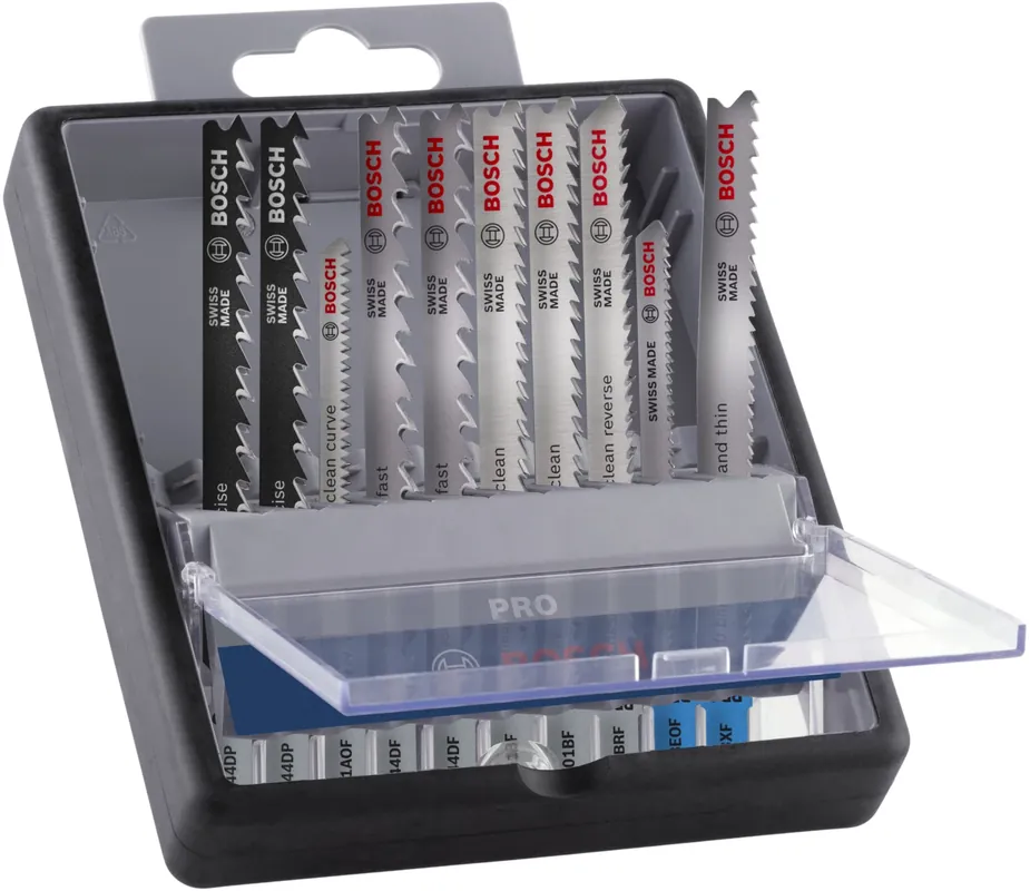 Bosch 2607011944 PRO Jeu de 10 lames de scie à bois et à métaux en cassette Robustline