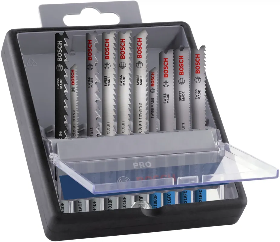 Bosch 2607011943 PRO Jeu de 10 lames de scie à bois et à métaux en cassette Robustline - 100 mm
