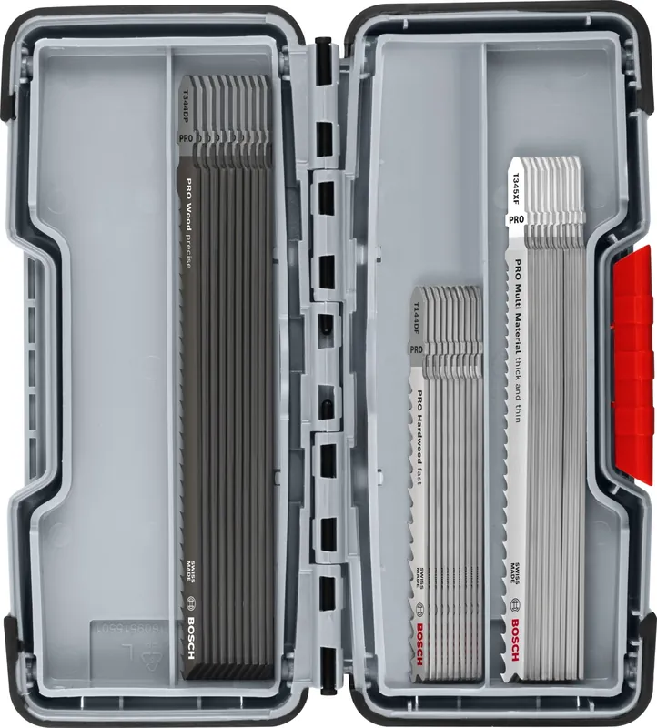 Bosch 2607011946 PRO Jeu de 30 lames de scie à bois et à métaux pour coupe grossière en cassette Toughbox
