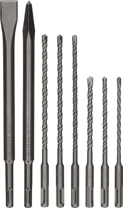 Bosch 2607017376 PRO Jeu de 8 burins et forets SDS plus-4C