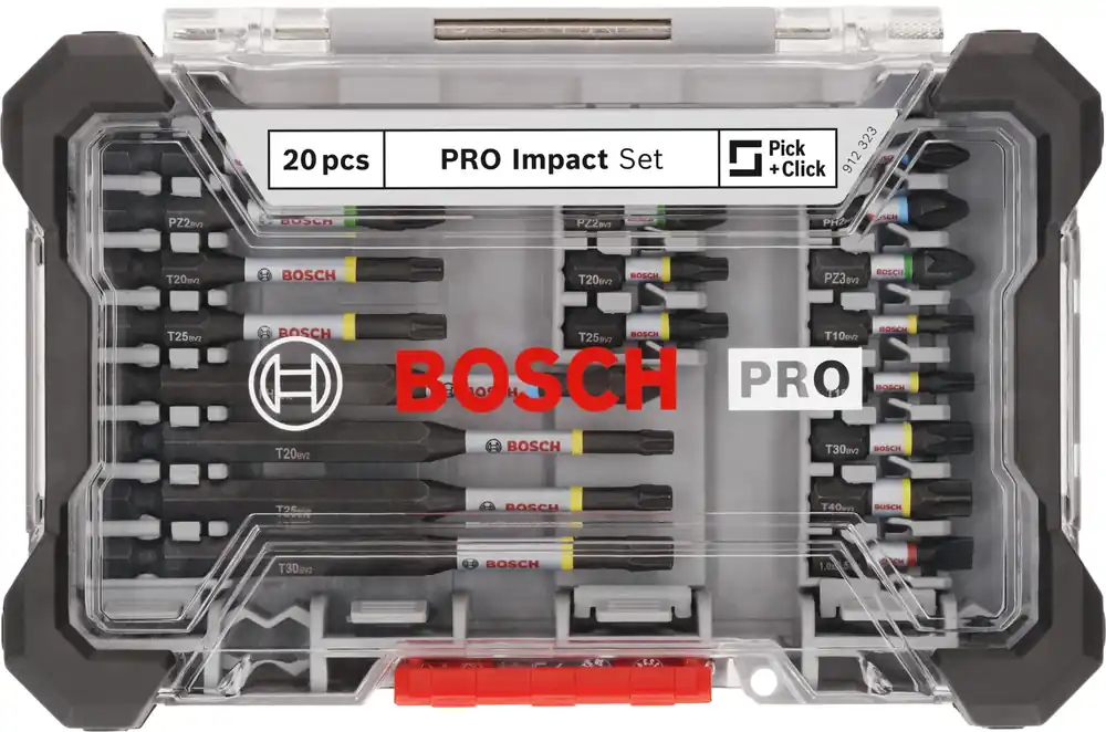 Bosch 2608521U74 Jeu de 20 embouts de tournevis à chocs PRO