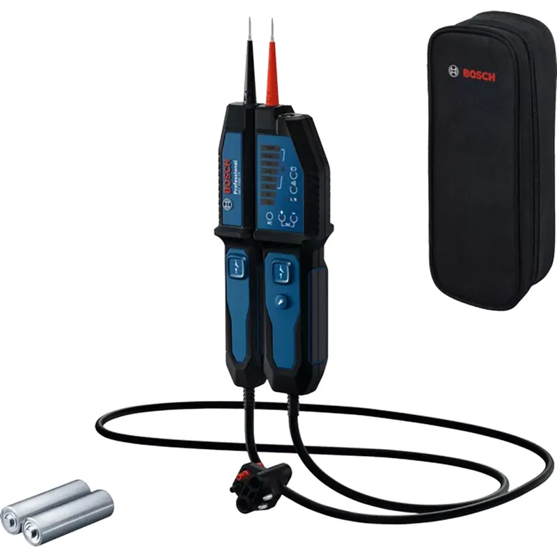 Bosch GVT 1000-15 Testeur de tension avec contact dans un étui - CA/CC 1000 V - CAT III 1000 V / CAT IV 600 V