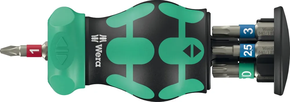 Wera 05004186001 Bicycle Set 5 tournevis à embout interchangeable - 7 en 1 multi-embouts - avec fonction cliquet
