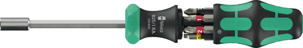 Wera 05051517001 Kraftform Kompakt 27 RA 1 tournevis à embout interchangeable - 6 en 1 multi-embouts - avec fonction cliquet