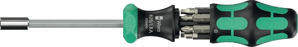 Wera 05051518001 Kraftform Kompakt 27 RA 2 tournevis à embout interchangeable - 6 en 1 multi-embouts - avec fonction cliquet