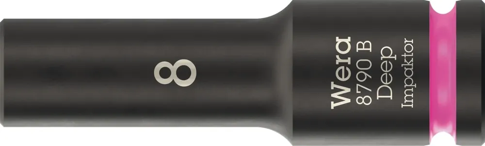 Wera 05005550001 8790 B Impaktor Deep Douille longue - 3/8" - hexagonale - 8 x 63 mm