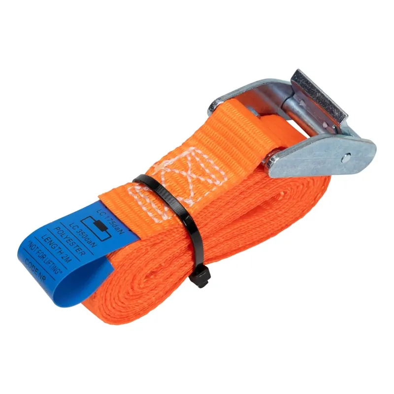 Konvox LAZE1425-0002 Sangle sans fin à boucle de serrage HD - 2m x 25mm - 350 daN - Orange