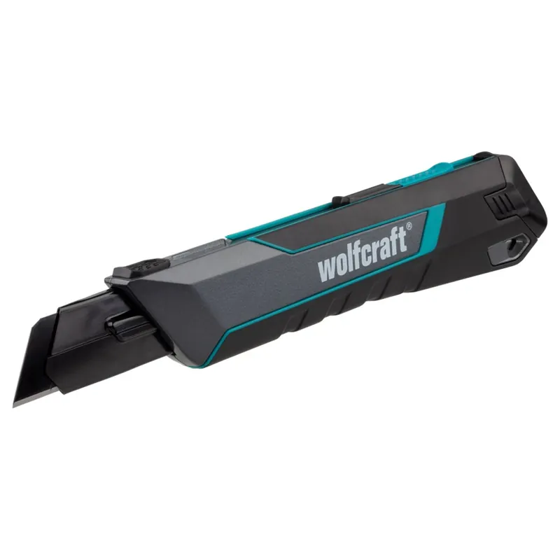 Wolfcraft 4291000 PRO SAFETY Couteau à lame rétractable - 25 mm