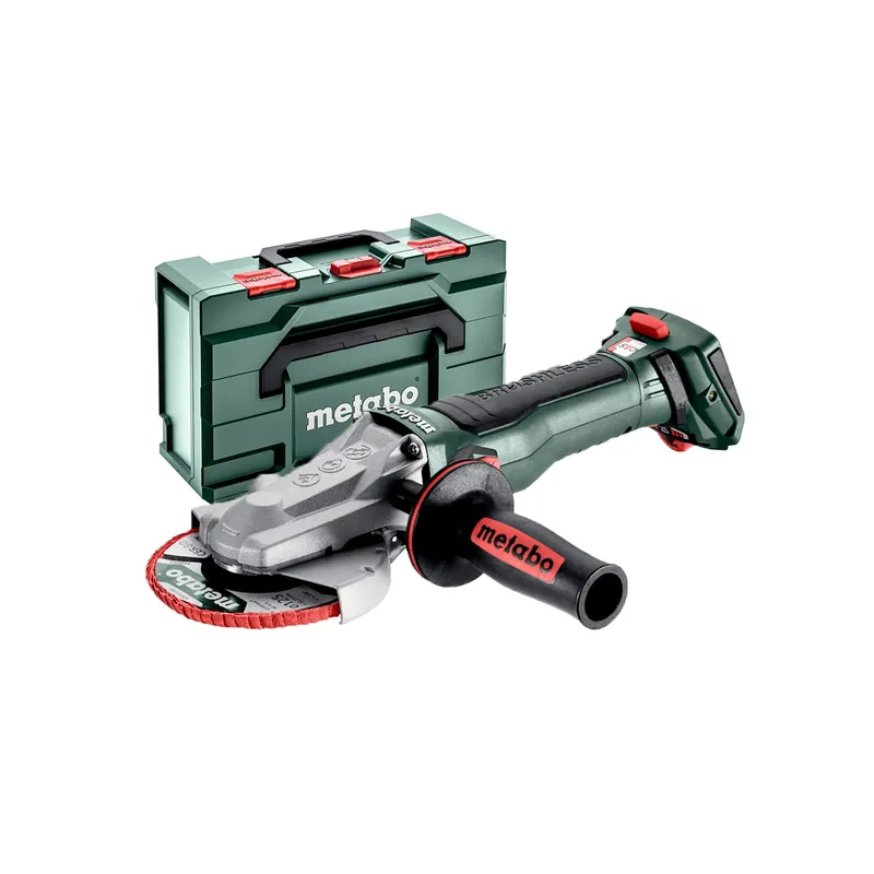 Metabo WVBF 18 LT BL 11-125 Quick 18V Li-ion Meuleuse d‘angle à tête plate sans fil en MetaBox - 125mm