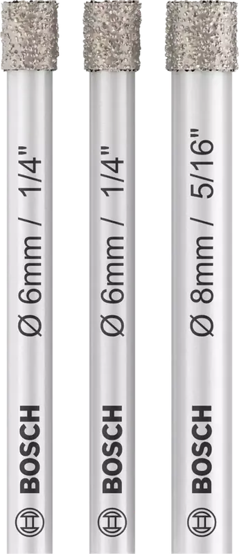 Bosch 2607011626 pro Jeu de 3 forets en céramique - 6 mm - 8 mm