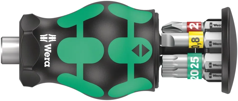 Wera 05008873001 Kraftform Kompakt Stubby Magazin 1 tournevis à embout interchangeable - 6 en 1 multi-embouts