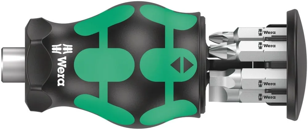 Wera 05008878001 Kraftform Kompakt Stubby Magazin 5 tournevis à embout - 6 en 1 multi-embouts