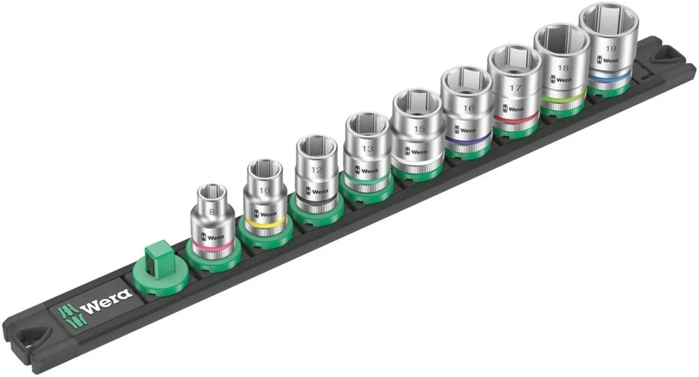 Wera 05005430001 Jeu de 9 douilles magnétiques B 4 Zyklop avec support - 3/8"