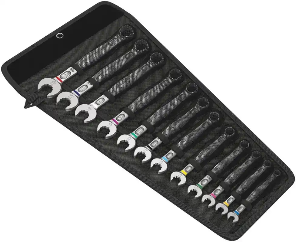 Wera 05004181001 Jeu de 12 clés à anneau pour vélo dans un étui - 6-17 mm