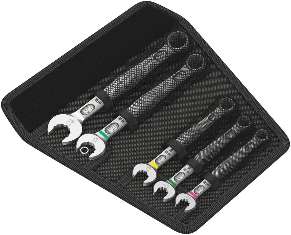 Wera 05004178001 5 pièces Bicycle Set 10 Jeu de clés à anneaux dans un étui - 8-15 mm
