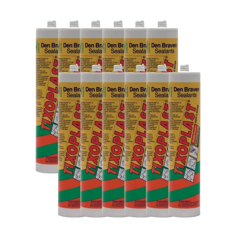 Zwaluw Den Braven 10121601 Kit de réparation pour toiture Tixoplast - Noir - 310 ml - 12 pièces