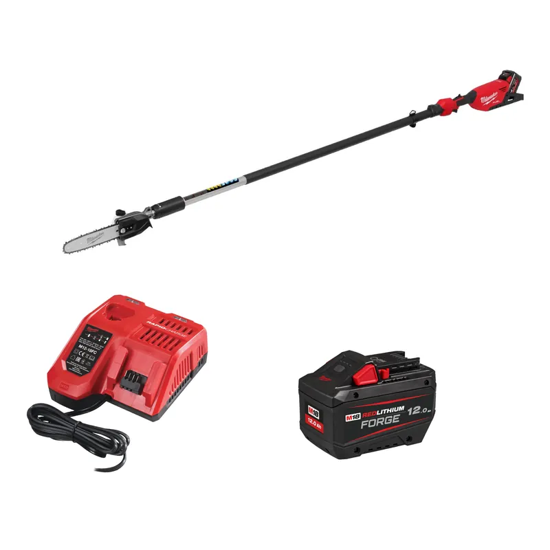 Milwaukee M18 FTPS30-121 FUEL 18V Li-Ion accu tronçonneuse à chaîne à manche télescopique (1x 12,0 Ah batterie Forge) - 30 cm