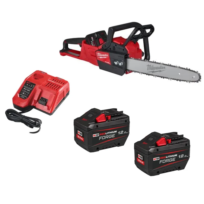 Milwaukee M18 FCHS-122 Kit tronçonneuse sans fil 18 V Li-Ion (2 batteries 12,0 Ah) - 40 cm