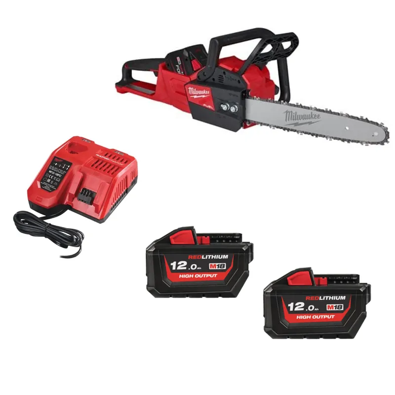 Milwaukee M18 FCHSC-122 Kit tronçonneuse sans fil 18 V Li-Ion (2 batteries 12,0 Ah) - 30 cm