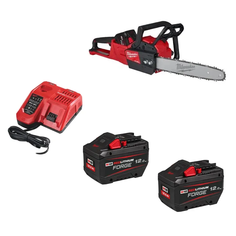 Milwaukee M18 FCHS35-122 Kit tronçonneuse sans fil 18 V Li-Ion (2 batteries 12,0 Ah) - 35 cm