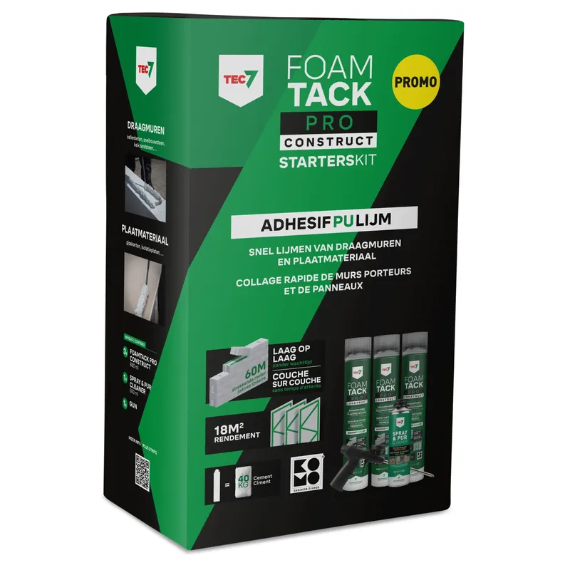 TEC7 Starter Kit Mousse adhésive Pro Construct