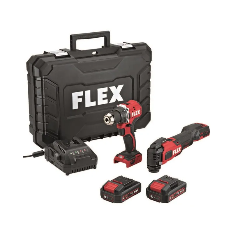Flex DD LD+MT 18-ECTC/2.5 Outil multifonction 18 V + perceuse-visseuse (2 batteries) dans un coffret