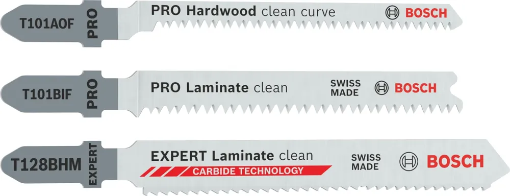 Bosch 2607011947 PRO jeu de lames de scie sauteuse pour stratifié (3 pièces)