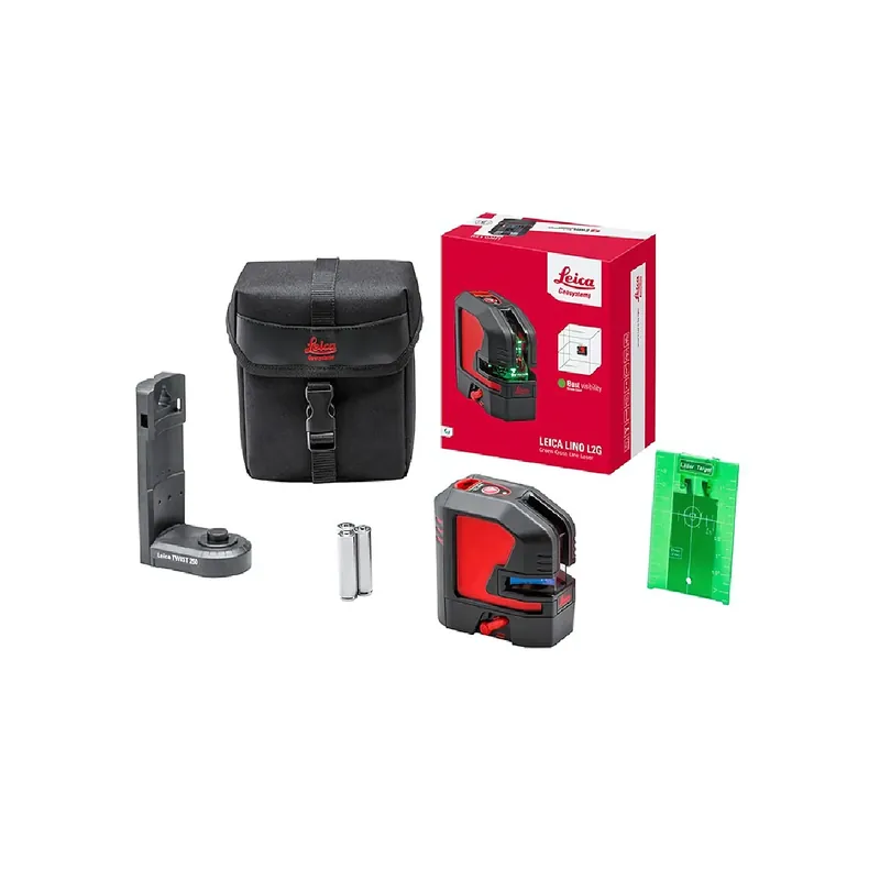 Leica Lino L2Gs-1 Laser à lignes croisées dans un sac avec trépied - vert - 2 lignes - IP54