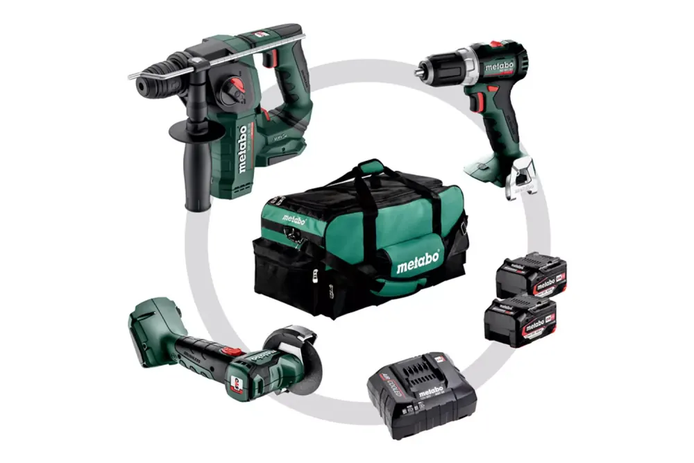 Metabo 3.1.1 18V Li-ion Ensemble combiné 3 pièces (2x batterie 4.0Ah) dans un sac