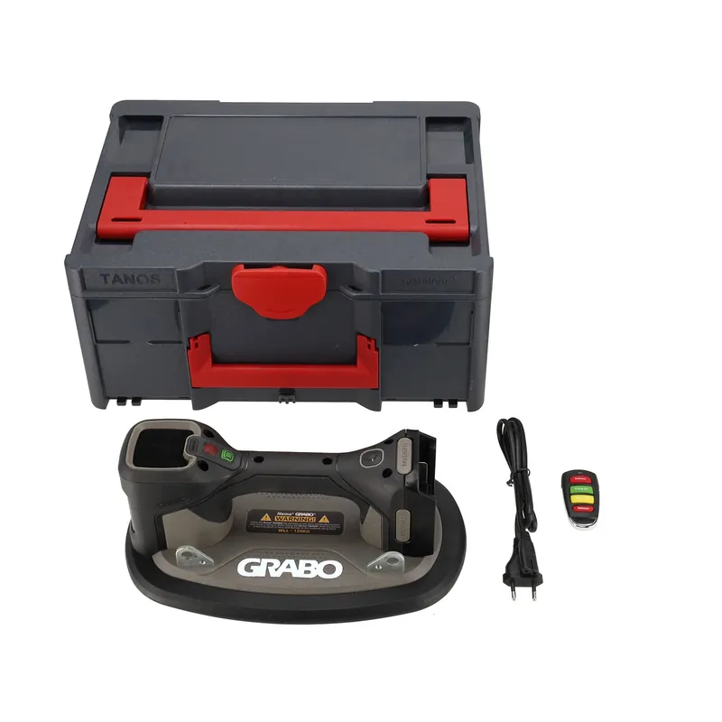 Grabo Pro Brushless Outil de transport de carreaux à aspiration électrique, kit seul dans un systainer - 120 kg