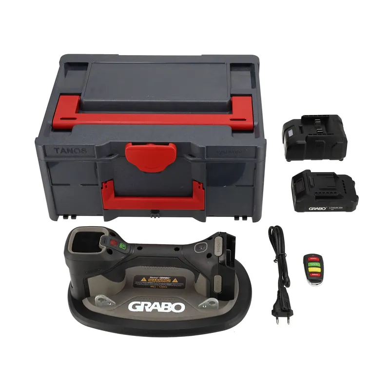Grabo Pro Brushless Outil électrique de transport de dalles par aspiration, kit complet dans un systainer - 120 kg