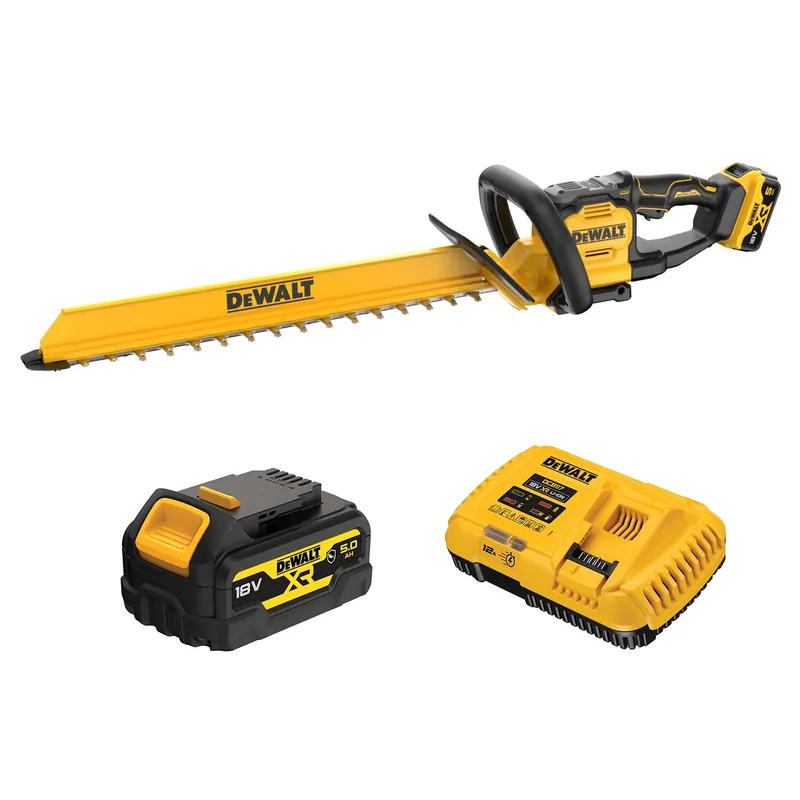 DeWALT DCMHT567P1-QW Kit taille-haie à batterie Li-ion 18 V (1 batterie 5,0 Ah) - 60 cm