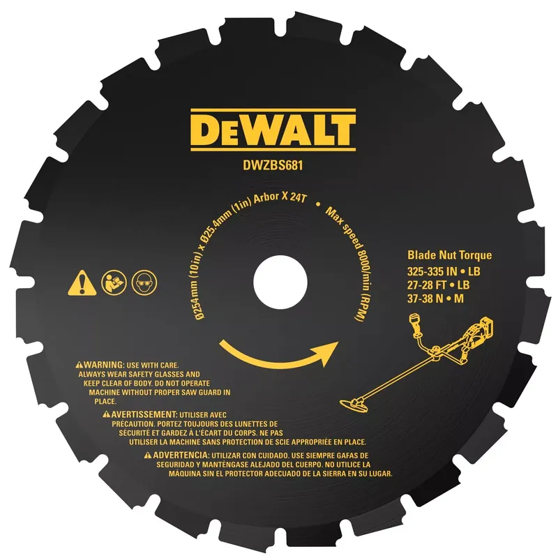 DeWALT DT20696-QZ Lame de tronçonneuse pour tronçonneuse professionnelle - 25 cm - 24 dents