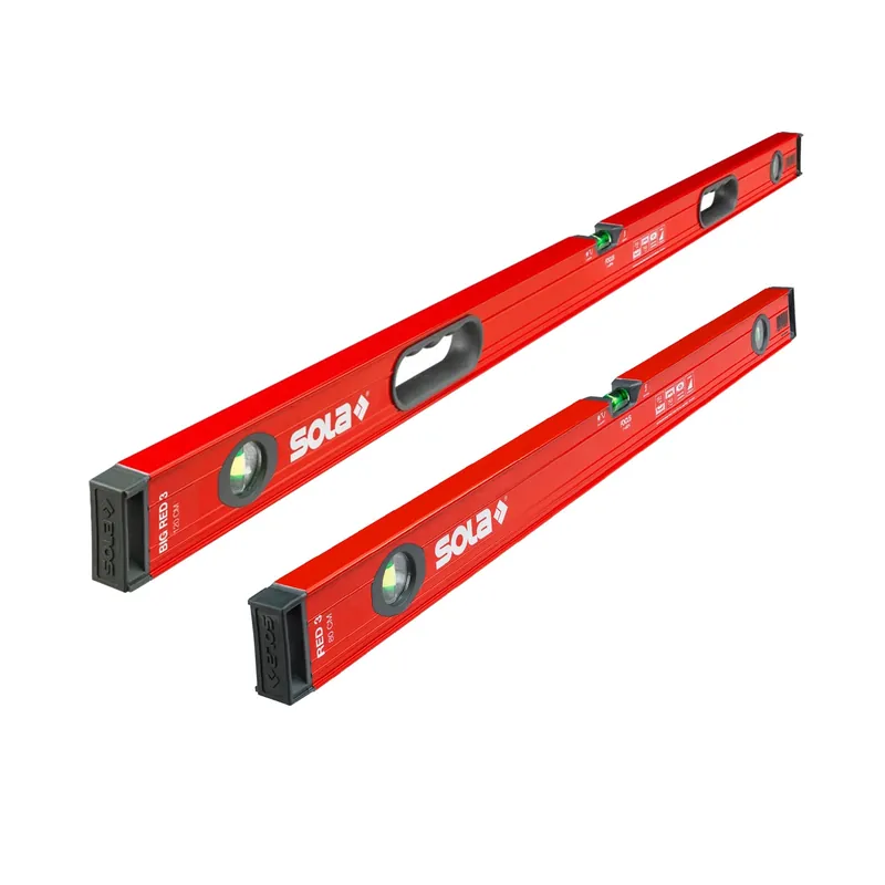 Sola RED 3 60 Niveau à bulle en aluminium - 600 mm + BIG RED 3 150 Niveau à bulle en aluminium - 1500 mm