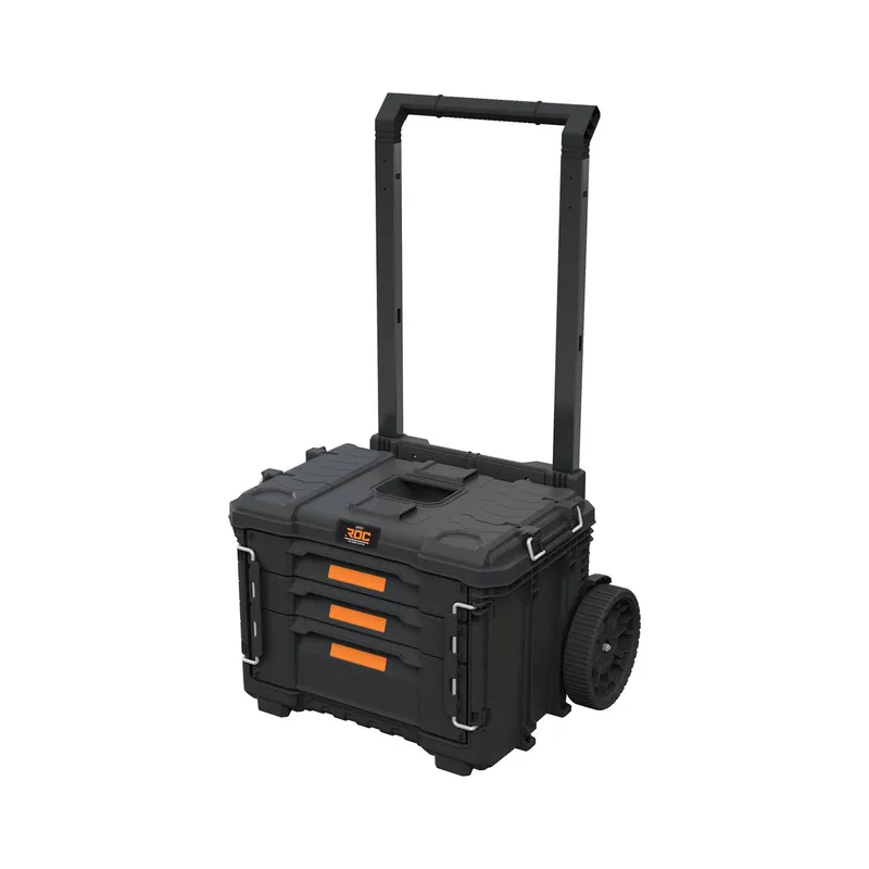 Keter 260652 ROC Pro Gear Trolley Coffre de rangement avec 2+1 tiroirs