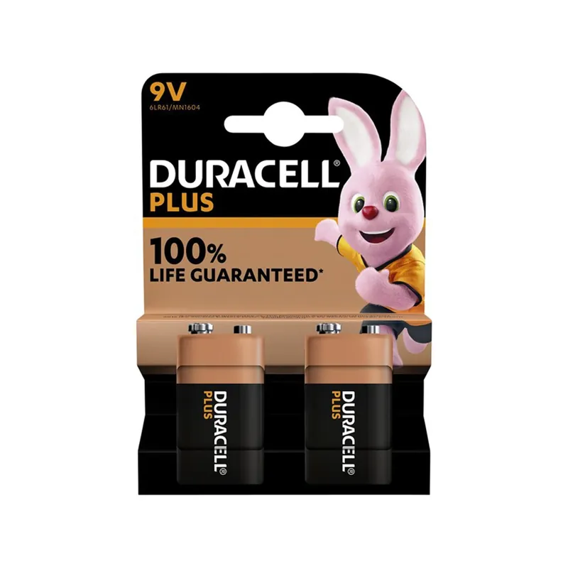 Duracell D142268 Pile alcaline Plus 9V - 2 pièces