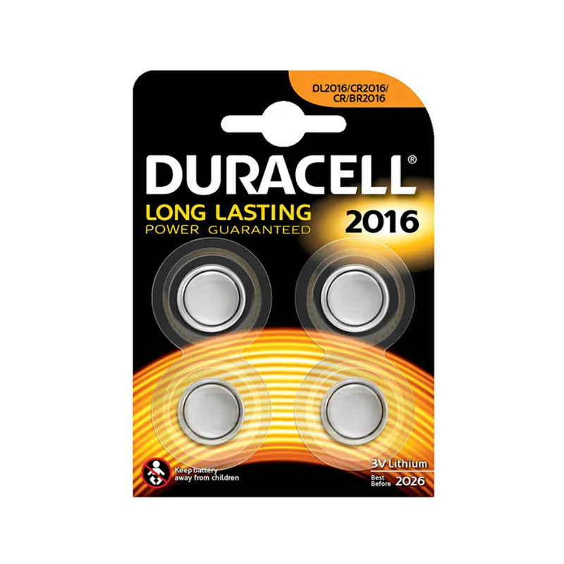 Duracell D119314 Pile bouton au lithium CR 2016 - 4 pièces