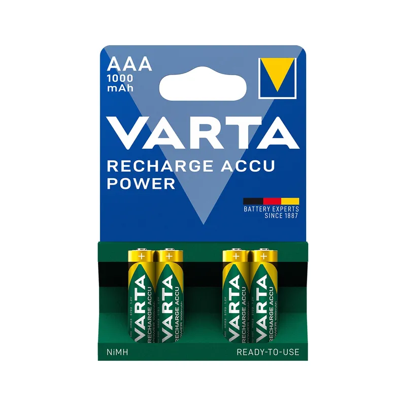 Varta Piles rechargeables AA – 2600 mAh NiMH – 4 pièces