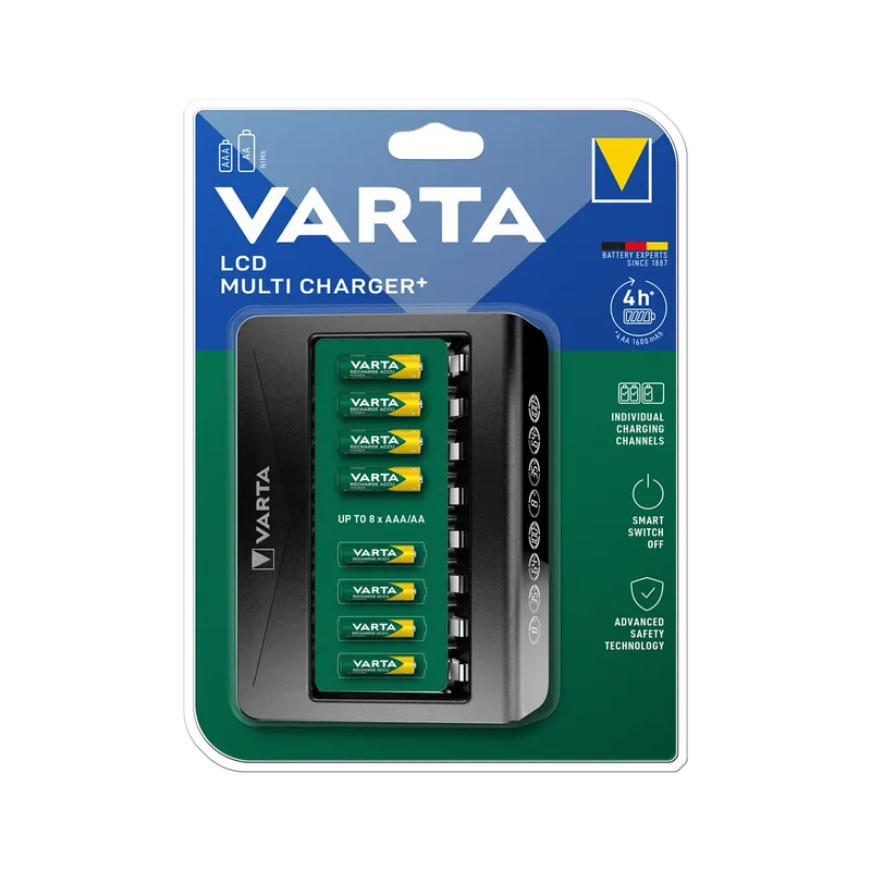 Varta LCD Multi charger+ Chargeur en 4 heures - 1 pièce