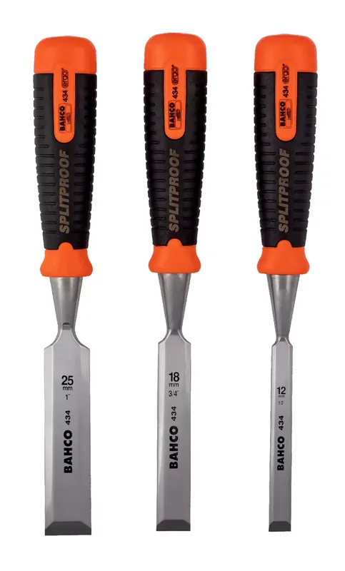 Bahco 434-S3-EUR - Jeu de ciseaux à bois anti-fissures ERGO - 3 pcs